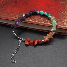 Braccialetti con ciondoli Equilibrio curativo colorato Pepite grezze Perline di pietra avventurina naturale Meditazione Gioielli in corallo Catena al quarzo