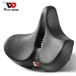 Bike Saddles WEST BIKING Ergonomic Bicycle Saddle Long Distance Cycling Widen Thicken Cushion MTB Touring Bike Saddle Comfortable E-Bike SeatL240108