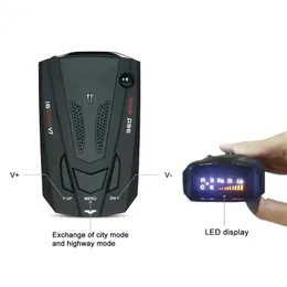 Communications Car Radar Detector 360Degree 16 Band LED Display Anti Police Radar Detector Speed Voice Alert Warning Russia/English Version