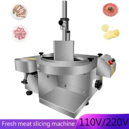 Kommerzieller Frischfleischschneider für fettes Rindfleisch, Hammelfleisch, elektrische Fleischschneidemaschine für dünne Scheiben