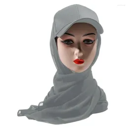 Ampla borda chapéus boné de beisebol boné hijab xale instantâneo bandana abaya turbante para mulheres 2024 pico sol