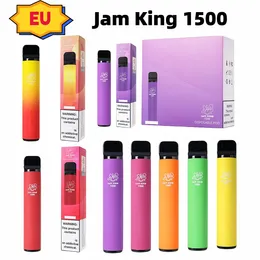 Monouso Vape E Sigaretta Jam King 1500 sbuffi Vape desechable EU Warehouse sapori di succo 4,8 ml 20 mg 850 mAh Batteria grossista China Factory puffbar