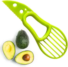 3 in 1 Avocado Slicer Multifunction Fruit Cutter Tools Knife Plastic Peeler Separator Shea Corer Butter Gadgets Kitchen Vegetable8332944