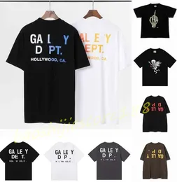 Męskie koszulki damskie galerie galerie Designer Summer Galary koszulki alfabet nadrukowane gwiazda ta sama okrągła szyja T-shirt dla mężczyzn i kobiet oversize koszulki