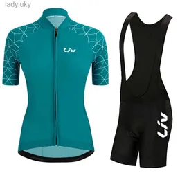 Cycling Jersey Sets FEMMES cyclisme Maillot ensemble Pro équipe vélo vêtements été vélo vêtements respirant cyclisme ensemble Maillot Conjunto Ropa CiclismoL240108