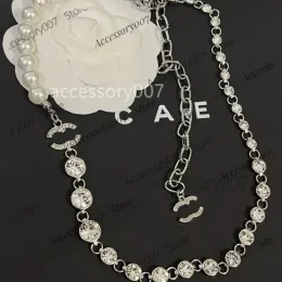 designer jewelry necklace New Pearl Diamond Necklace Luxury Women Charm Necklace Fashion New Jewelry Classic Designer Logo Necklace Not Change Color Long Chain