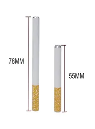 Verkauf von Zigarettenspitzen aus Aluminiumlegierung, geformtes Rohr, 78 mm, 55 mm Länge, Rauchpfeifen, Zubehör, One Hitter, tragbarer Kräutertabak3529571