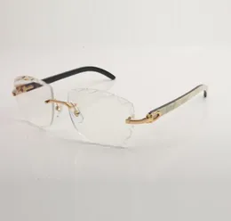 Novo design corte lente transparente armação de óculos buffs 3524028 templos de chifre naturais puros tamanho unissex 5618140mm express7049472