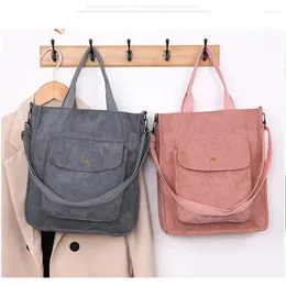 حقائب المساء نساء كيس الكتف corduroy tas voor vrouwen Shopper Designer Handtas Herfst en Winter Meisjes Student Boekentas