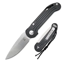 HUAAO 135 Automatic Folding Knife 3.375" D2 Plain Blade, Black Aviation Aluminum Handles Tactical Survival Knife Outdoor Camping Tactical Defense Edc Tool BM 8551 3300