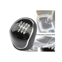 Knob Shift Knob 6 Speed ​​Car Gear Manual Shifter Spak Huvudhandboll för Hyundai IX35 IX 35 20123686915 Drop Delivery Mobiles Moto