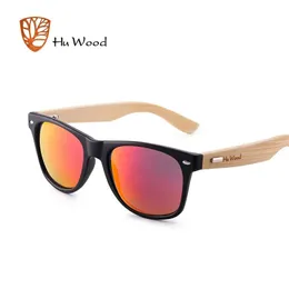 Solglasögon Hu Wood Premium Natural Frames Original Bamboo Casual UV400 Lens Män och kvinnor Unisex Driving Square Solglasögon GR80041