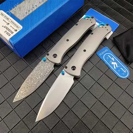 سكين BM 535 535-TI سكين قابلة للطي التكتيكي S90V/Damascus Plain Blade TC4 مقابض في الهواء الطلق الصيد جيب جيب السكاكين EDC