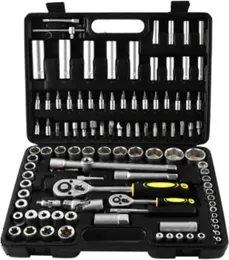 Kits Automotive Repair Kits 2023 New Home Tool Kit Tool Sets 108 Piece Household Hardware Socket Ratchet Handle Auto Repair Tool Combin