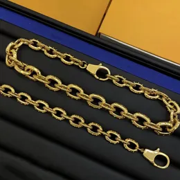 Luxury Fashion Men Women Jewelry Yellow White Gold Plated Designer Chain Necklace Bracelet Links Jewelry Gift for Men Womenn