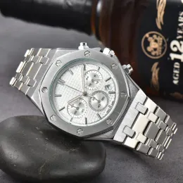 Aude na nadgarstek zegarki dla mężczyzn 2023 Męskie zegarki sześć igieł wszystkie wykładowe kwarc AP Watch Wysokiej jakości najlepsza luksusowa marka chronograph zegar stalowy pasek królewski