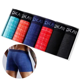 Skarr Boxershorts Men Boxer Underwear Underpantsショーツ高品質の快適なナチュラルコットン240108