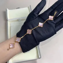 Bracciale Cleefity di moda Vans Designer di gioielli rosa classico Catena regolabile Braccialetti classici con ciondolo Love Diamond Bling Gioielli di lusso fatti a mano per feste regalo carino