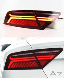 Audi A7 RS7 Taillight 2011-2018 리어 러닝 브레이크 회전 신호 램프 자동차 액세서리를위한 LED 테일 라이트