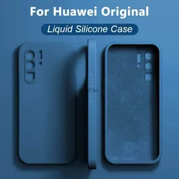 Fundas para teléfonos móviles Fundas originales de silicona líquida para Huawei P30 P50 P40 P20 Mate 30 20 Pro Lite Honor 50 60 20 Nova 9 Pro Accesorios de cubierta L240105