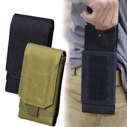 Casos de telefone celular ao ar livre camuflagem saco tático exército titular do telefone esporte cinto caso impermeável náilon edc esporte caça camo sacos em mochilal240105