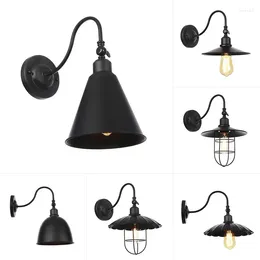 Lampa ścienna Ascelina Retro Proste kreatywne światła sypialnia el restauracja kawiarnia amerykańska loft loft lamble żelazne lampy