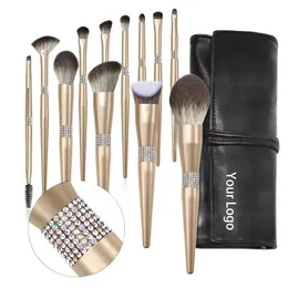 ブラシ12pcs/set diamond Makeup Brushes with Professional Soft Fiberファンデーションアイシャドウパウダー化粧品ブラシビューティーツールキット