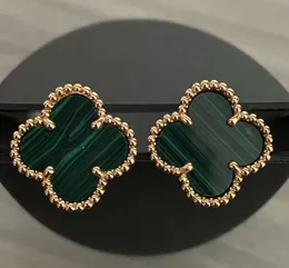 2024stud مصمم Clover Studs arkring Four Four Leaf Clover Charm Stud arocks Back Pear-Pearl Stains Stains Studs Sctions Agate for Women Wedding