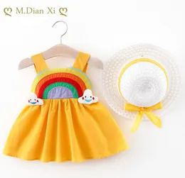 2020 Cute Summer Baby Girl Dress for Newborn Baby Girls Clothes Princess Dresses 1st Birthday Dress with Hat 02Y Vestidos5294500