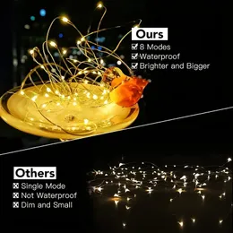 1 rolo de luzes solares de 39,37 pol./100 LED externas, luz de fada externa de 8 modos, luz de corda LED RGB, à prova d'água, para decoração de festa de feriado de pátio de jardim