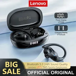 Оригинальные спортивные TWS наушники Lenovo LP75 с микрофонами Bluetooth 5,3, беспроводные наушники Hi-Fi, стереонаушники