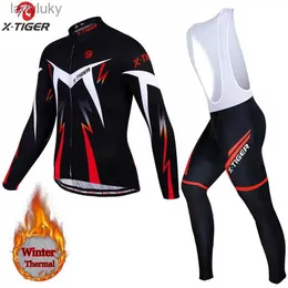 X-TIGER hiver cyclisme maillot ensemble thermique polaire vélo ensemble vtt vélo vêtements Ciclismo cyclisme ensemble hommes sport cyclisme vêtementsL240108