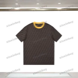 Xinxinbuy 2024 Homens Designer Camiseta Roma Dupla Letra Impressão Mulheres Preto Branco Vermelho Amarelo Azul XS-3XL
