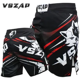 vszapボクシングクイックドライジュジツショーツブラックキャンプレジャージムサンダミックス格闘技ムエタイトレーニングMMAスポーツパンツ