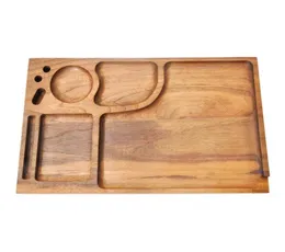 Honeypuff Square Shape Wood Rolling Tray Cigarett Tobacco Herb Grinder Tray 190295 MM Handgjorda trärulle Tray Tobacco Pipe Acces4143834