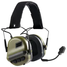 Taktiskt headset utan brusavbokningsversionTaktiska headset som skjuter öronmuffanvändning med PTT Walkie -headset 240108