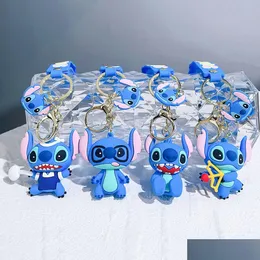 Schmuck Cartoon Niedliche Animation Blauer Drache Schlüsselanhänger Rucksack Schlüsselanhänger Zubehör Aufhänger MTI Farben Drop Lieferung Baby Kinder Mutterschaft Dhrvd