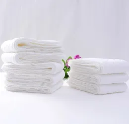 Fraldas de algodão ecológicas para bebês, 50 peças, grandes 3 camadas, laváveis, reutilizáveis, sem agente fluorescente, fraldas para bebês 46*16cm bj
