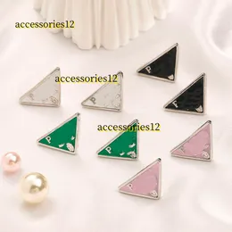 Stud semplice placcato oro 18 carati 2024 designer di marca di lusso P-lettere Stud geometrico donne famose triangolo strass di cristallo orecchino di perla festa di nozze Jewerlry