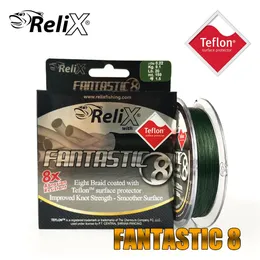 RELIX Brand FANTASTIC X8 Strands Braided Line 150M 8X Multifilament PE Line For Pike Bass Fishing Equipment 240108