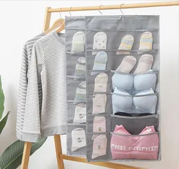 ev yurt asma dolap organizatör örgü cepler yatak odası sütyen iç çamaşırı çorap depolama çift taraflı gardırop askı organsier5601862