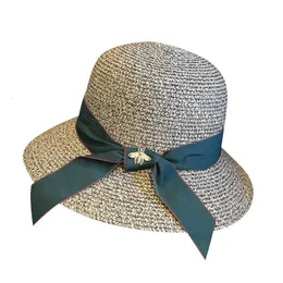 Designer bola bonés francês m-label primavera verão pequena abelha chapéu de palha chapéu de pescador ins guarda-sol feminino chapéu de sol praia protetor solar chapéu yslb