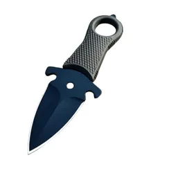 Knife self-defense outdoor survival knife sharp high hardness field survival tactics carry straight knife blade Exquisite and compact, can hang the neck