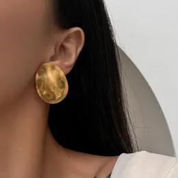 Orecchini pendenti grandi personalizzati in acciaio inossidabile per le donne placcati in oro 18 carati gioielli unici tendenza geometrica natalizia 2024