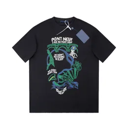 24ss Primavera Estate Torre di Parigi Cartoon Vague Puff Stampa Logo Tee Moda Uomo Manica corta Maglietta Donna Casual Cotone Designer T-shirt 0109