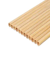 500st Natural 100 Bamboo Drinking Straws Emofriendly Sustainable Bamboo Straw Reanvändbara drycker för Party Kitchen Bar8984098