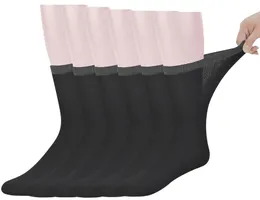 Мужские бамбуковые носки для диабетиков до середины икры с бесшовным носком, 6 пар, размер L, размер носков 10–13 240104