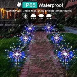 Tänd din trädgård med våra 60LEDS Solar Fireworks Lights - Perfekt för nyårs juldekorationer