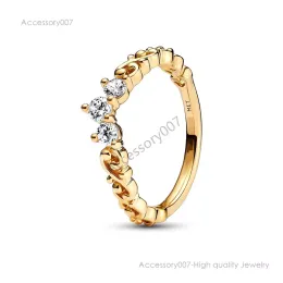 Anéis de jóias de designer Mulheres Amor Anel Moissanite Jóias Rose Gold Sier Pandor Anel Moda Jewellys Homens Festa de Aniversário Presente de Natal Tamanho 5-9