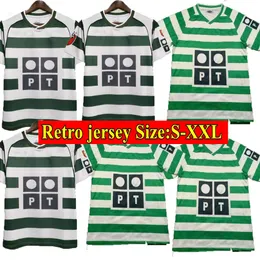 02 03 04 Lisboa retro soccer jerseys ronaldo Marius Niculae Joao Pinto 2001 2002 2003 2004 Lisbon Classic Vintage football shirts tops Sporting CP